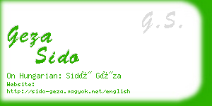 geza sido business card